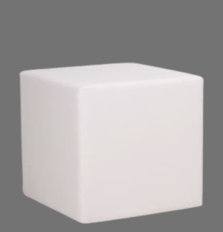 Capri White padded pouf rental in Milan Italy